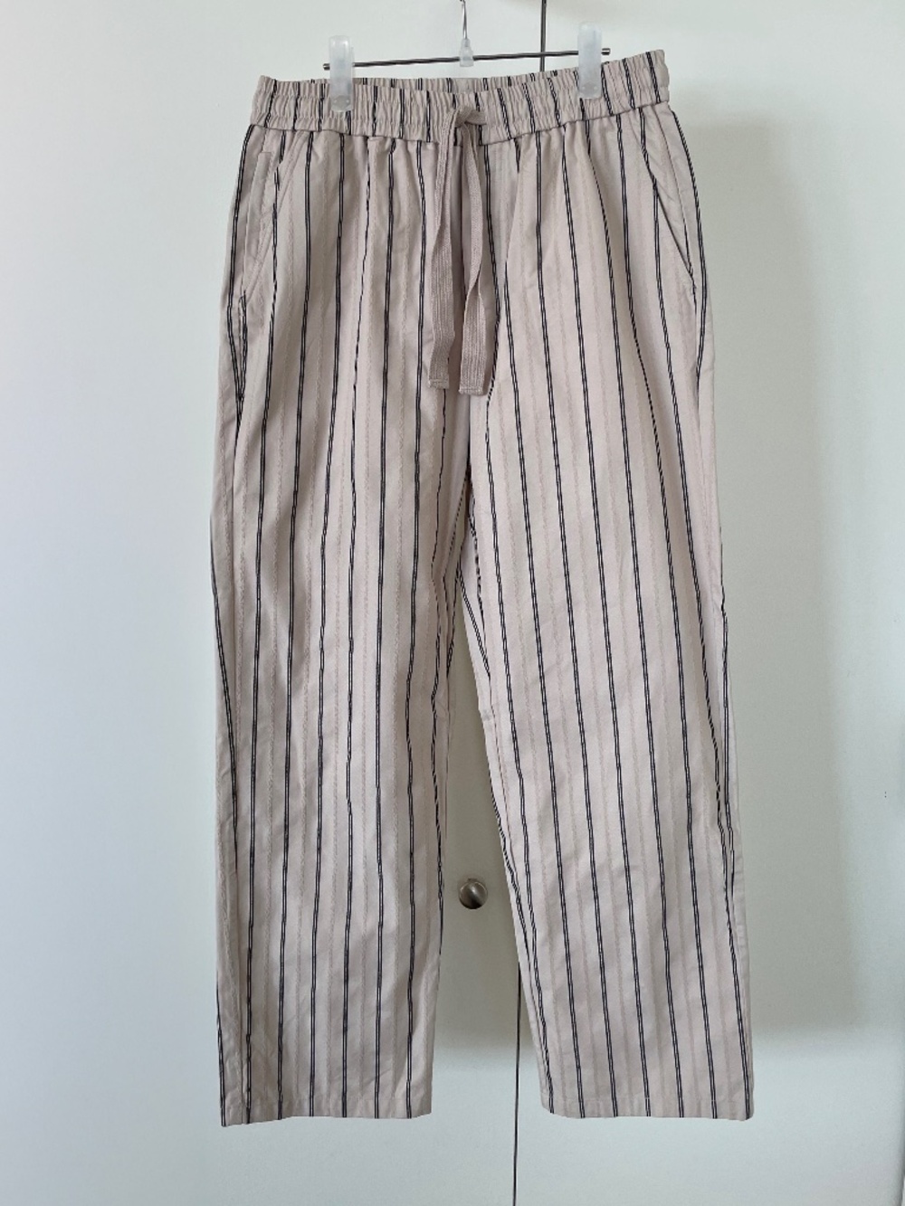 Tombolo Easy-Going Pants (Beige Jacquard Stripe)